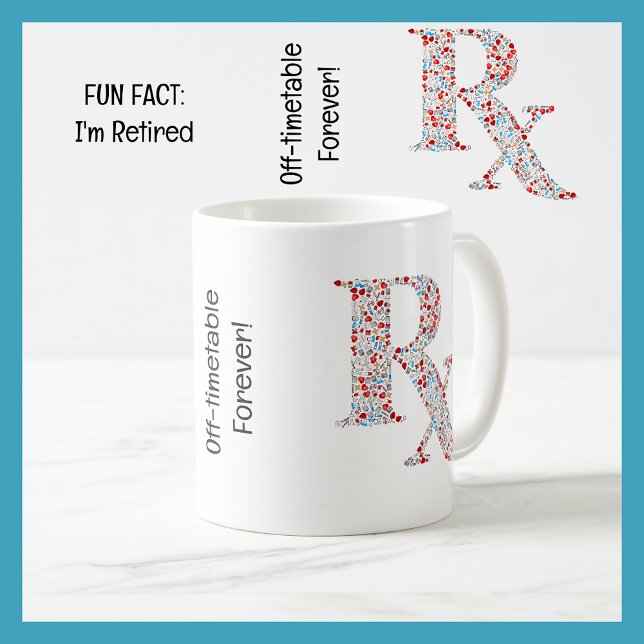 Fun Fact I'm Retired Pharmacist Funny Retirement Coffee Mug (Fun Fact: I'm Retired | Funny Retirement Mug for a Pharmacist | Cute, modern, elegant, minimalist)