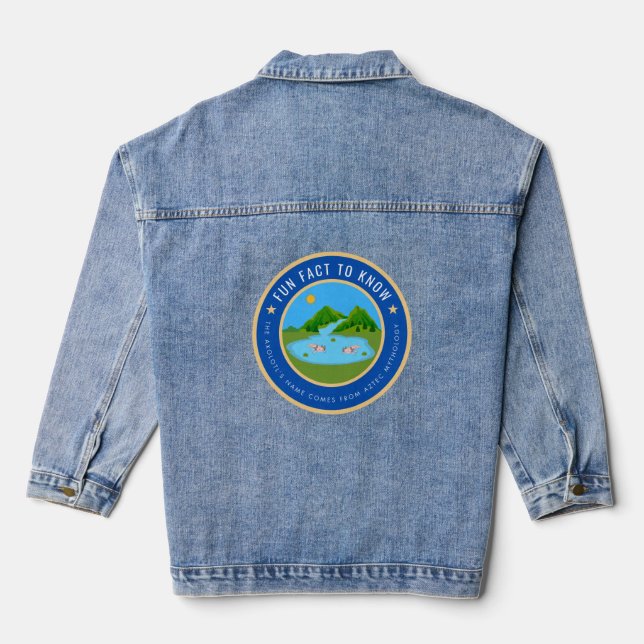 Fun fact to know about Axolotls Denim Jacket (Back)
