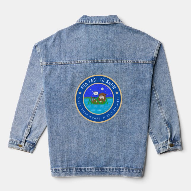 Fun fact to know about Sea Otters Denim Jacket (Back)