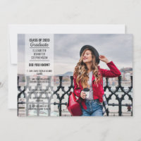 Fun facts 2 photo modern trendy college graduation