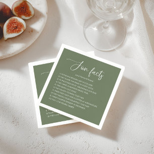 Fun Facts About Bride And Groom Wedding Napkin
