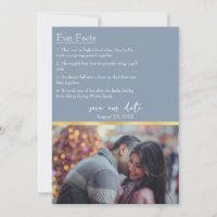 Fun Facts about the Bride & Groom Photo Dusty Blue