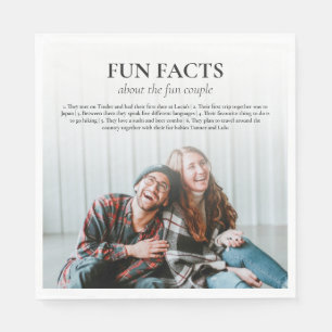 Fun Facts About the Couple Engagement or Wedding  Napkin