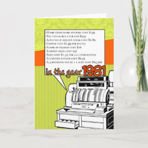 Fun Facts Birthday – Cost of Living in 1981 Card