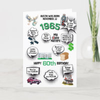 Fun Facts Born in 1965 Birthday Card