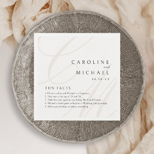 Fun Facts Classic Elegance calligraphy monogram  Napkin
