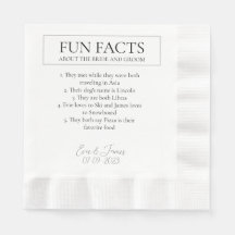Fun Facts Elegant Bride and Groom Wedding