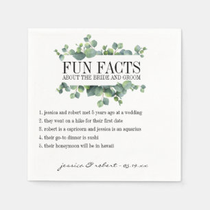 Fun Facts Eucalyptus Foliage Personalised Napkin
