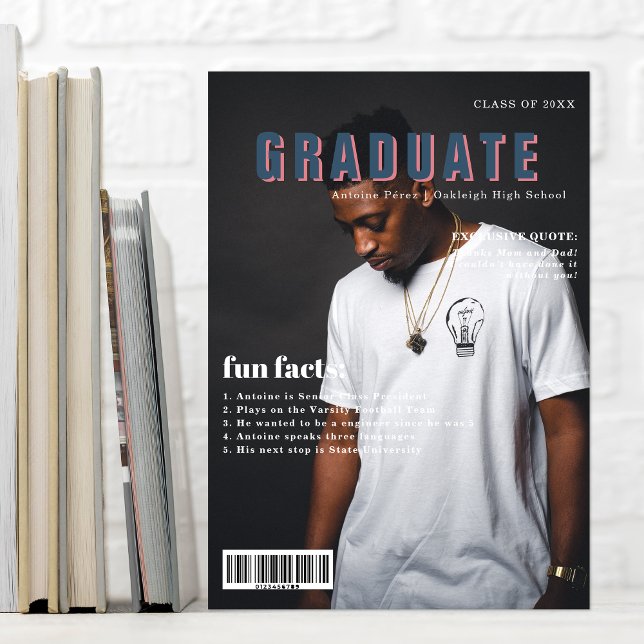 Fun Facts | Graduate Magazine Cover Photo  Announcement (Creator Uploaded)