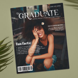 Fun Facts   Graduate Magazine Cover Photo Plaque