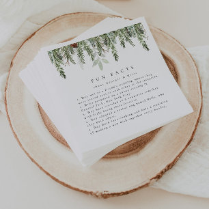 Fun Facts Holiday Wedding Personalised Napkin