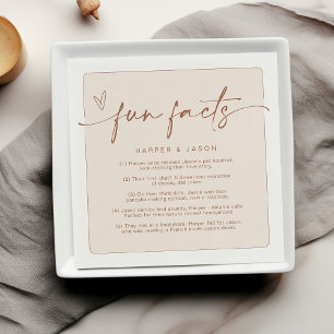 Fun Facts Modern Chic Minimalist Terracotta Napkin