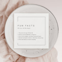 Fun Facts Modern Chic Minimalist Wedding