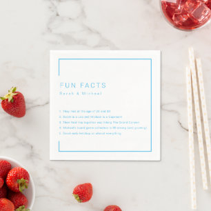 Fun Facts Modern Chic Minimalist Wedding Napkin
