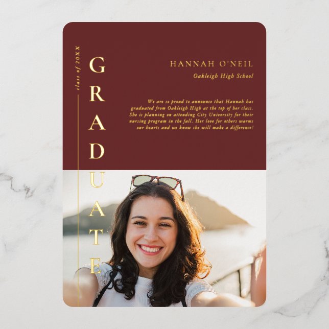 Fun Facts | Modern Simple Photo Announcement (Front)