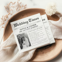 Fun Facts Newspaper Wedding