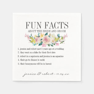 Fun Facts Pastel Floral Personalised Napkin
