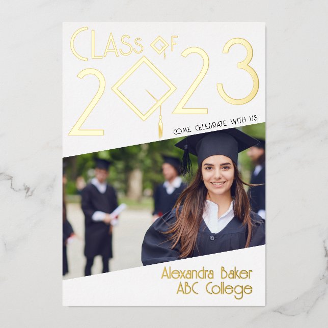 Fun Facts Photo Bold Script Class 2023 Graduation (Front)