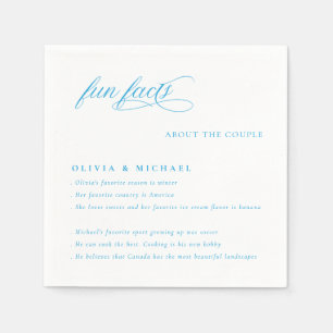 Fun Facts Simply Elegant Typography Wedding Napkin