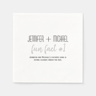Fun Facts Wedding  Napkin