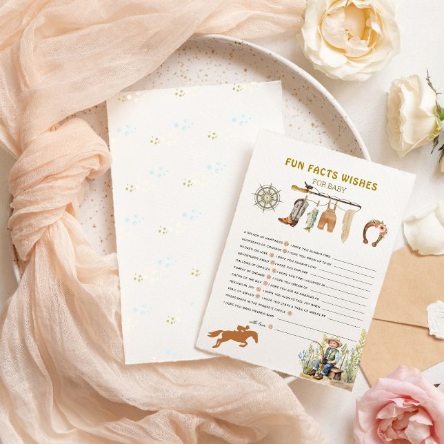 Fun Facts Wishes Game Fisherman Derby Baby Shower (Creator Uploaded)