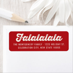 Fun Falalalala Bold Script Modern Holiday Address Return Address Label