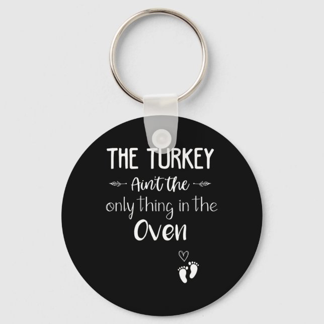 Fun Fall By The Turkey Fall Autumn  Key Ring (Front)