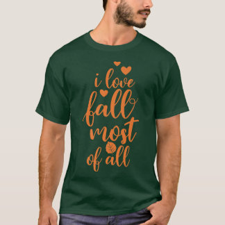 Fun Fall Love best Season Autumn Leaves Colours Pu T-Shirt