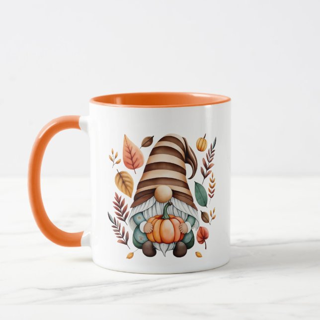 Fun Fall Seasonal gnome Mug (Left)
