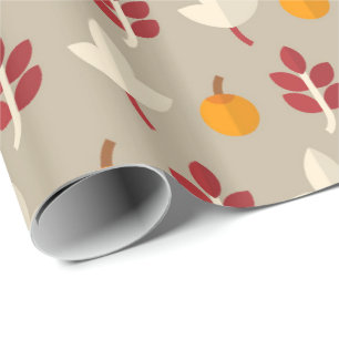 Fun Fall Seasonal pattern leaf party wrap Wrapping Paper