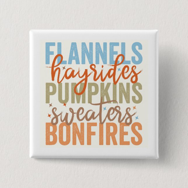 Fun Fall Vibes 15 Cm Square Badge (Front)