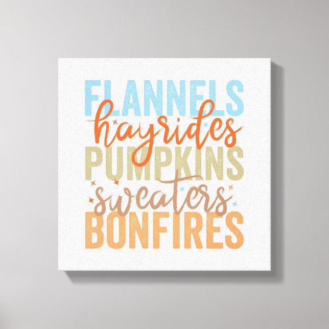 Fun Fall Vibes Canvas Print (Front)