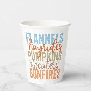 Fun Fall Vibes Paper Cups