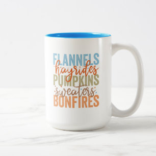 Fun Fall Vibes Two-Tone Coffee Mug