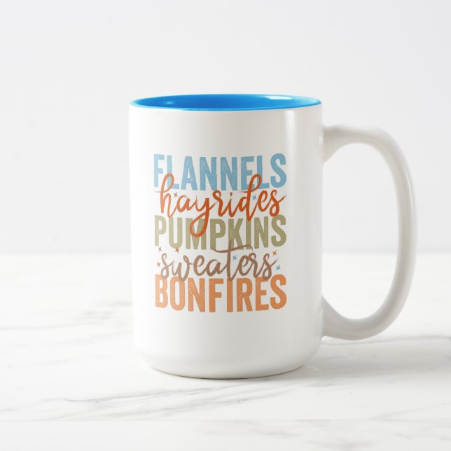 Fun Fall Vibes Two-Tone Coffee Mug (Right)