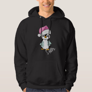 Fun Family Christmas Matching Penguin Sister Hoodie