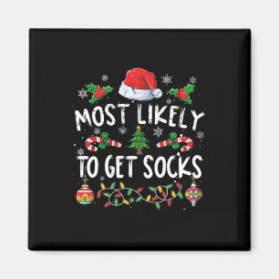 Fun Family Christmas Pyjamas Most Likely To Get So Magnet