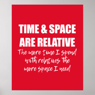 Fun Family Quote Typography Red Poster