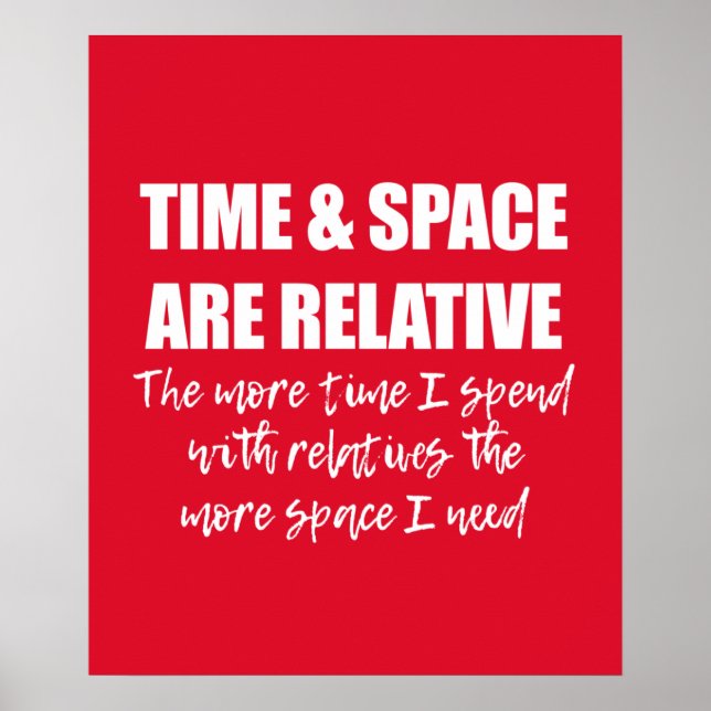 Fun Family Quote Typography Red Poster (Front)