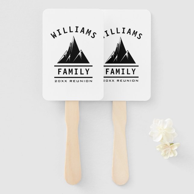 Fun Family Reunion Camping Nature Summer Vacation Hand Fan (Front and Back)