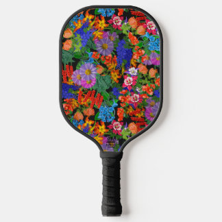 Fun Fancy Floral Pickleball Paddle