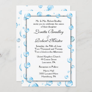 Fun Fantasy Bubbles Wedding Invitations