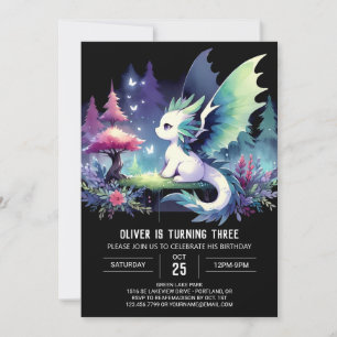 Fun Fantasy Dragon Birthday Invitation
