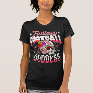 Fun Fantasy Football Goddess Flower Helmet Women  T-Shirt