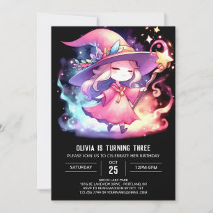 Fun Fantasy Wizard Birthday Invitation