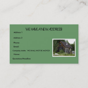 Fun Farm Shack "Change of Address" Business Card