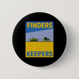 Fun Farmer Tractor Ukraine Flag Support Finders Ke 6 Cm Round Badge