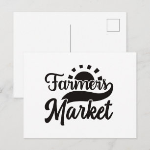 Fun Farmers market word art Postcard