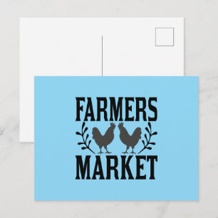 Fun Farmers market word art Postcard