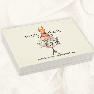 Fun Fashion Designer Mannequin Torso Custom Business Card